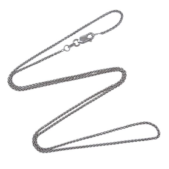 Wheat Chain Necklace | 925 Sterling Silver | Vintage Midas Jewelry - Picture 1 of 3